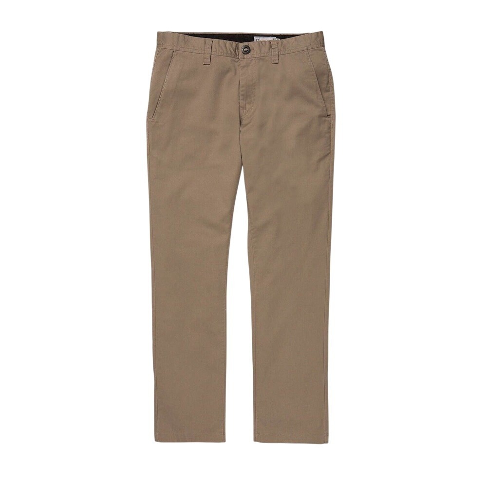 Volcom Mens Chino Pants Size 32 Tan Straight Fit Casual‎ Khaki Trousers
